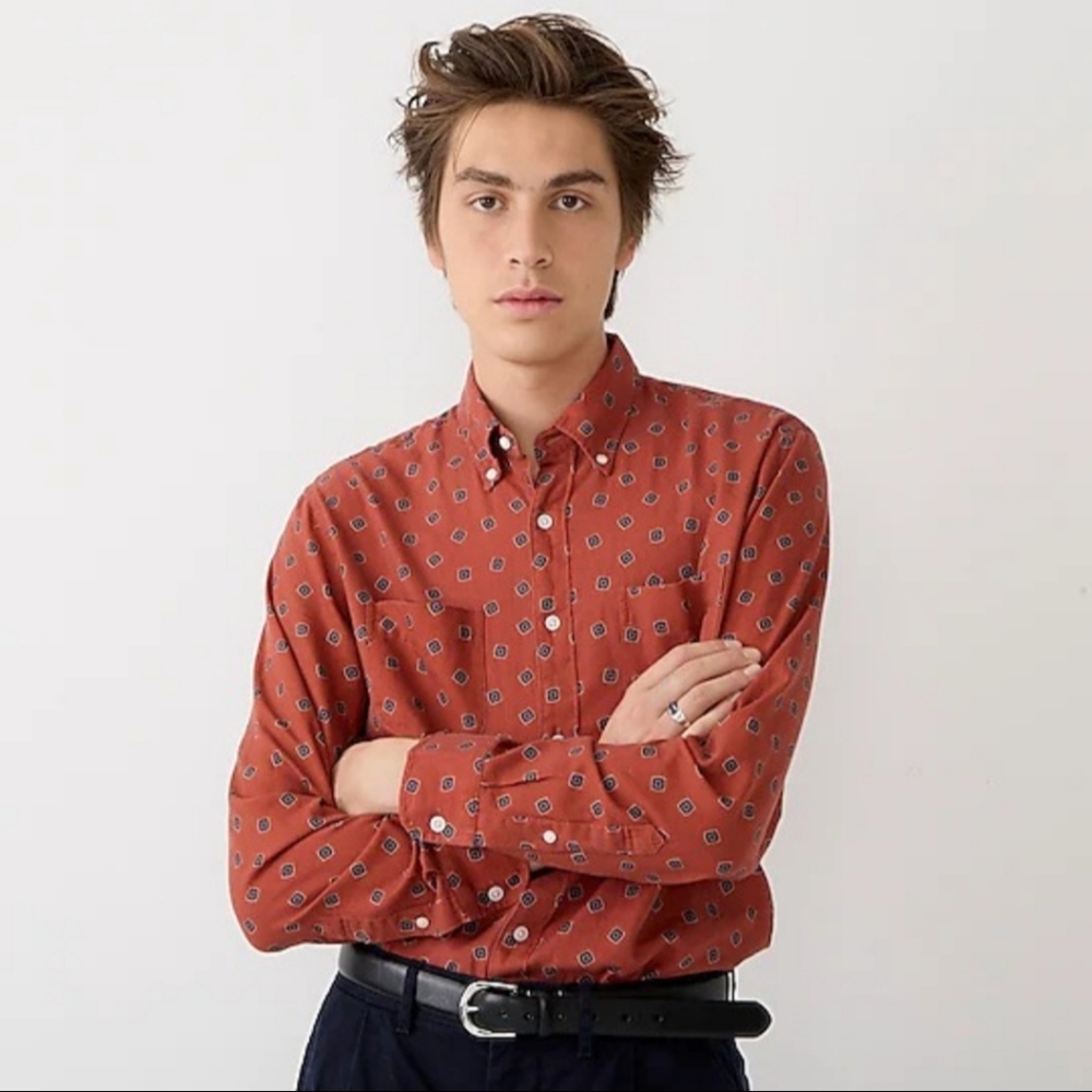 J.Crew Cotton Wool Challis two-pocket shirt 1 ea. 3 colors left Men's LG $98